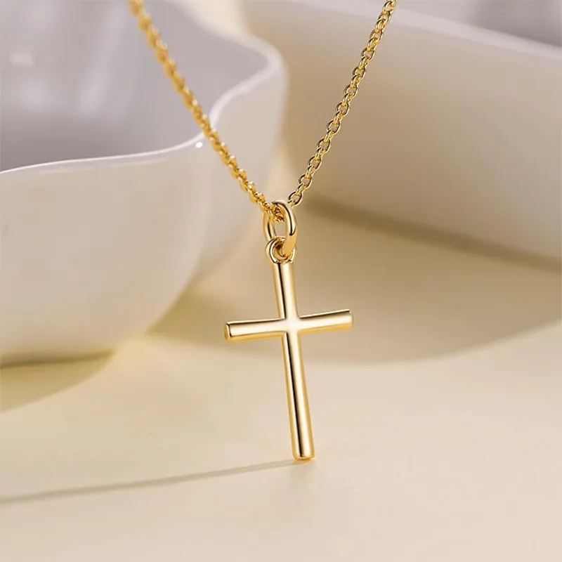 14K ゴールド レディース クロス ファッション ネックレス