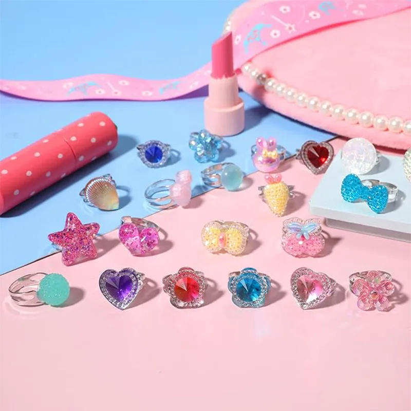 アクリル ダイヤモンド キッド リング